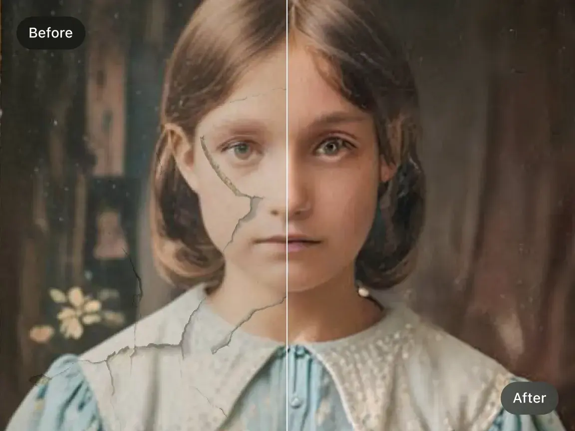 Photo of a restored old photo after AI Repair Old Photos